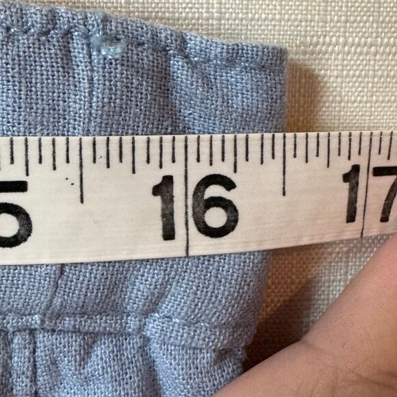 H&M Linen Blend Pants Women's 12 High Rise Wide Leg Beach Coastal Grandma Summer - Picture 7 of 9